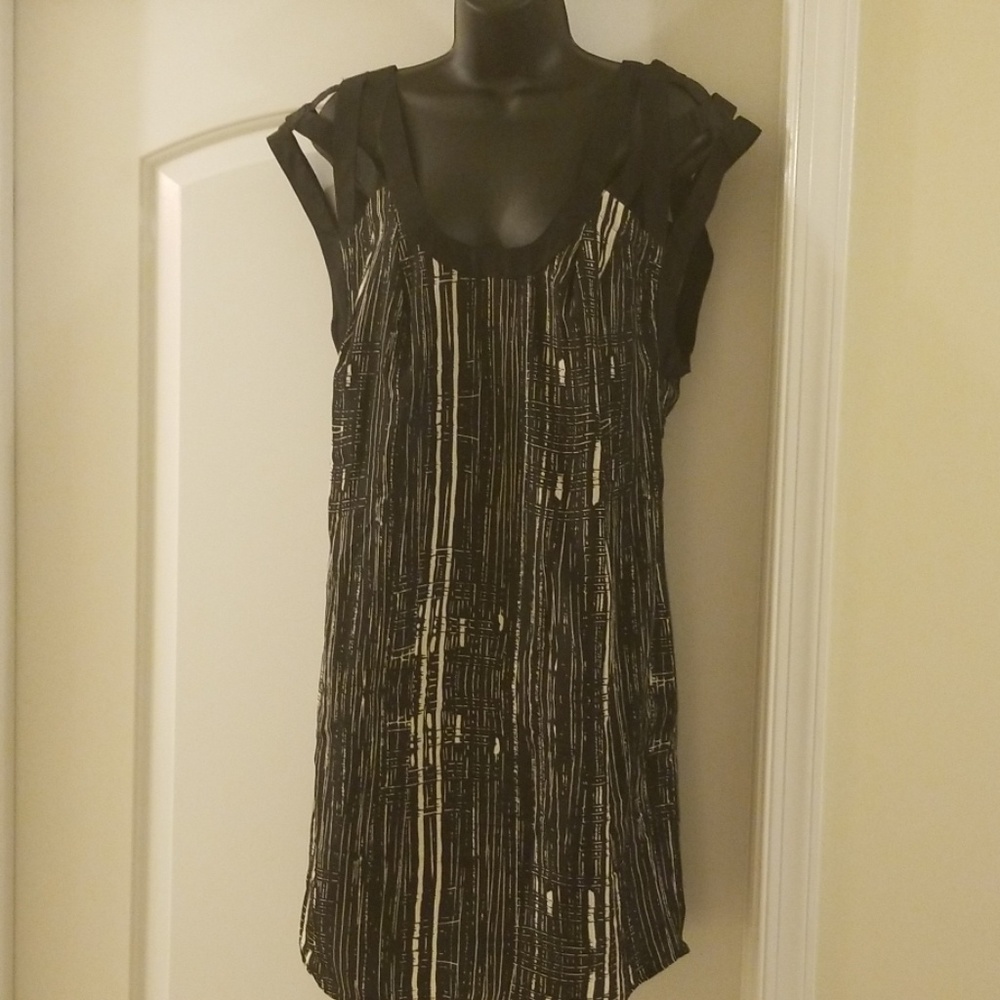 Ivory and black dress